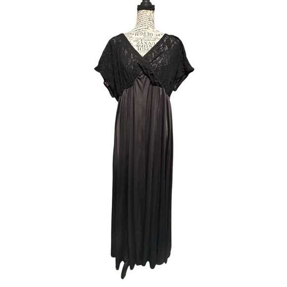 Vintage Other - Vintage Black Lace Dress Night Gown Plus 3 Whimsigoth Dark Fairy Halloween